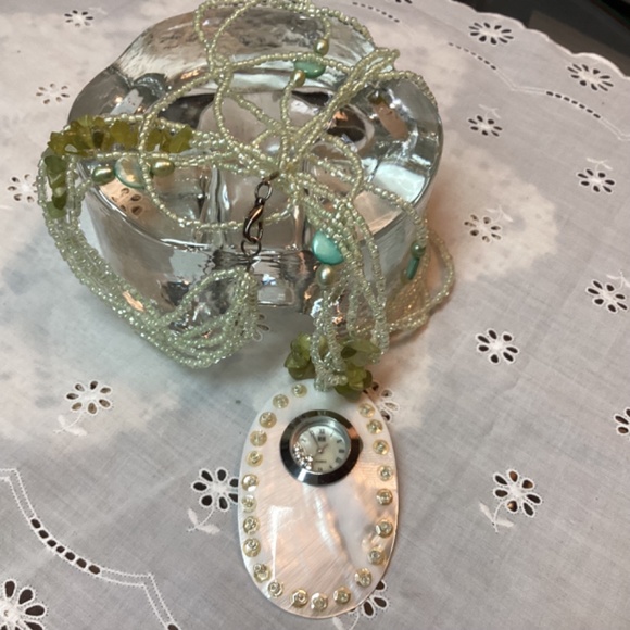 Helly Hansen WATCH in handcrafted natural stone necklace, EUC - Picture 13 of 16